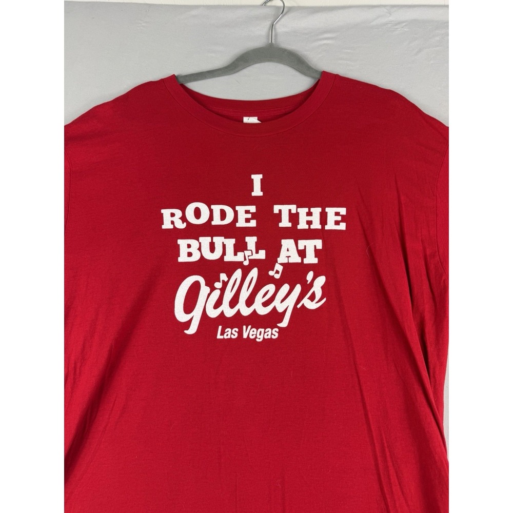 destination Las Vegas Gilley's novelty red bull ride tee, men's xl t-shirt